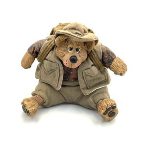 Vtg Russ Berrie Kathleen Kelly Country Folks Kayak Bear 2668 Backpack Camp Hike